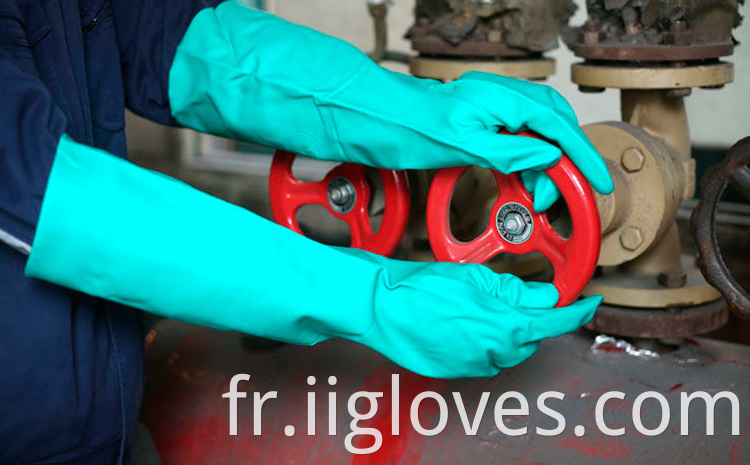 Gants en nitrile résistant aux produits chimiques résistants à l'huile de corrosion gants de travail industriel résistant aux travaux de travail des travaux ménagers